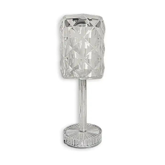 Modern Luxury Hotel Cordless Desk Portable Metal Beside Fashion Led Crystal Table Lamp Rose Light Home Decor
