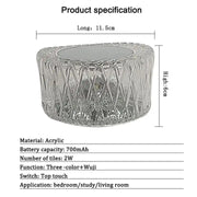 Modern Cordless Waterproof Desk Lamps For Bedroom Rechargeable Led Crystal Table Lamp Luxury