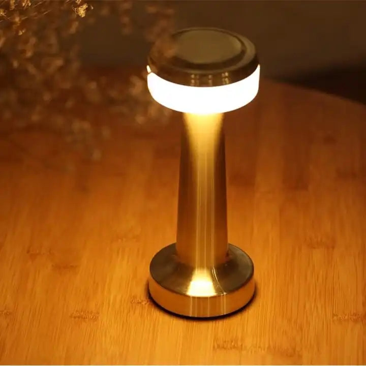 Metal Touch Led Rechargeable Cordless portable Table Lamp For Bar Restaurant Home Bedside Dinner