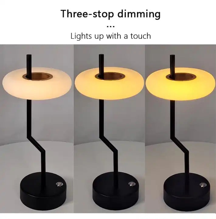 Modern Luxury Portable Table light Hotel Restaurant Decoration Rechargeable LED Beside Table Lamp Touch