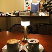 Retro Bar Table Lamp Touch Sensor LED Desktop Night Light Metal Craft Decorative Lamp For Bedroom Coffee Restaurant Lighting