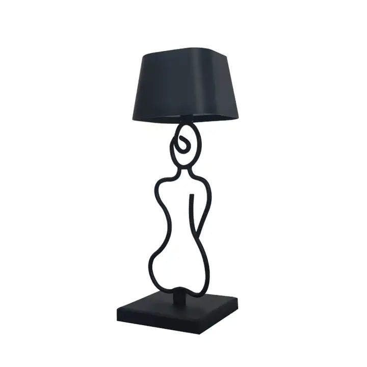 Modern Luxury Bedside Luxury Metal Wireless Portable Small Cordless Rechargeable Hotel Fashion Led Tbale Lamp