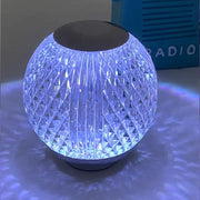 Touch 3-level rechargeable acrylic moon night lights usb night light led crystal ball table lamp for bedside decorate