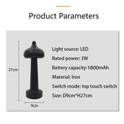 Portable LED Table Lamp with Touch Sensor 3-Levels Brightness Rechargeable Battery Night Light for Kids Nursery Bedside Lamp