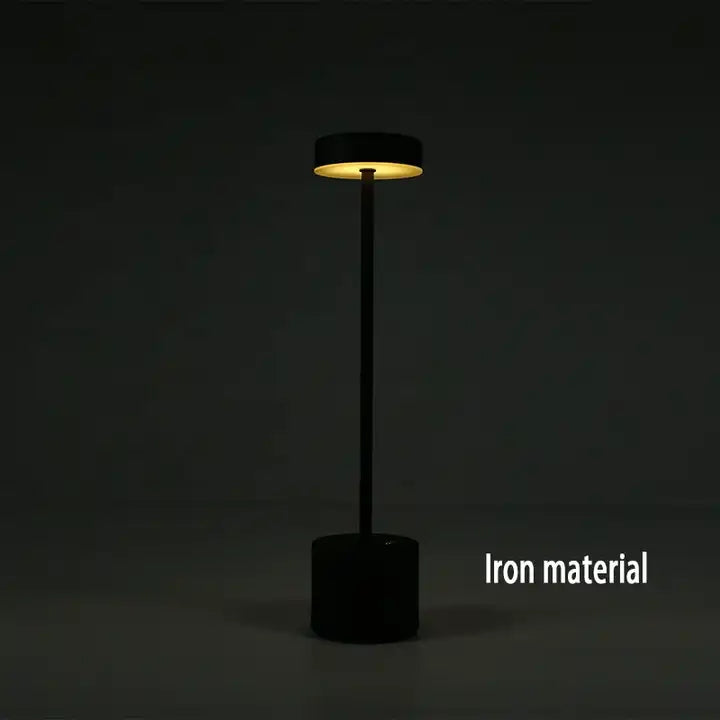 Dropshipping Modern Rechargeable Led Table Light Luxury Metal Iron Bar Table Lamp With Battery