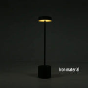 Dropshipping Modern Rechargeable Led Table Light Luxury Metal Iron Bar Table Lamp With Battery