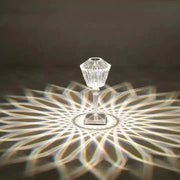 Cordless Crystal Table Lamp Modern Living Room Sofas Bedroom Touch Reading Lamps with USB Charging