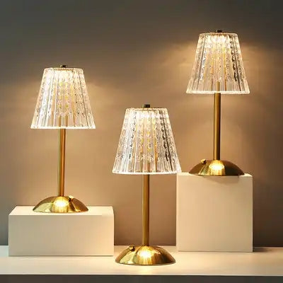 LED Cordless Restaurant Acrylic Table Lamp Modern Rechargeable Touch Read Crystal TABLE Lamp