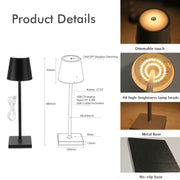 European tischlamp akku IP54 Cordless Zafferano Poldina Pro led table lamp restaurant home decor study bedside lamp rechargeable