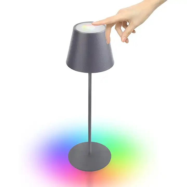 Cordless Metal Led Touch Adjustable Colors RGB Night Light Restaurant Table Lamp Bedroom Dormitory Hotel Bedside Study Light