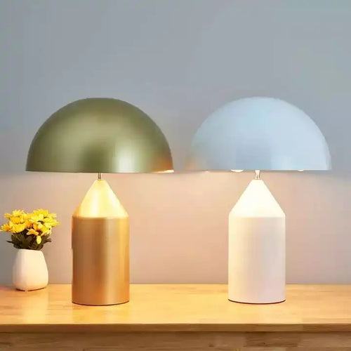 Creative Metal Design Bedroom Bedside Desktop Lighting Study Reading Lamp Nordic Personality Luxury Gold Mushroom Led Table Lamp