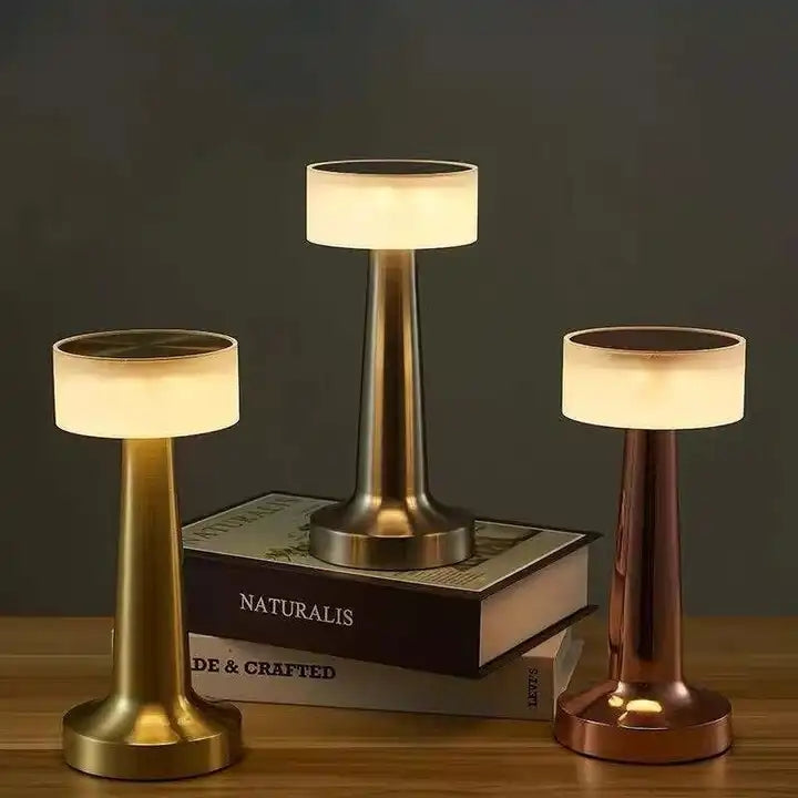 Retro Bar Table Lamp Touch Sensor LED Desktop Night Light Metal Craft Decorative Lamp For Bedroom Coffee Restaurant Lighting