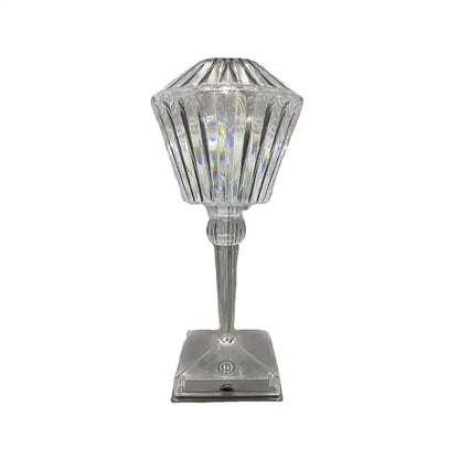 Cordless Crystal Table Lamp Modern Living Room Sofas Bedroom Touch Reading Lamps with USB Charging