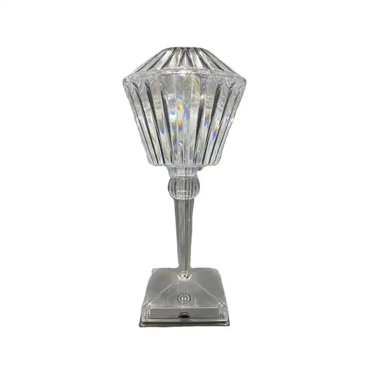 Cordless Crystal Table Lamp Modern Living Room Sofas Bedroom Touch Reading Lamps with USB Charging