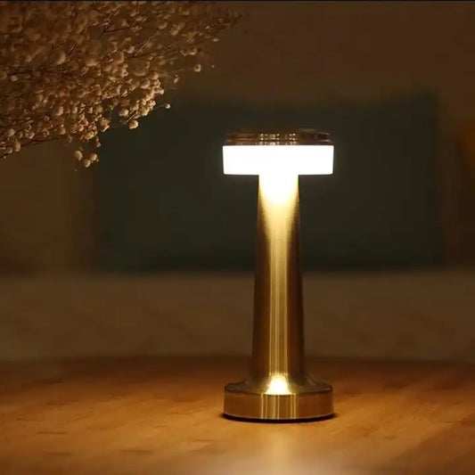 Metal Touch Led Rechargeable Cordless portable Table Lamp For Bar Restaurant Home Bedside Dinner