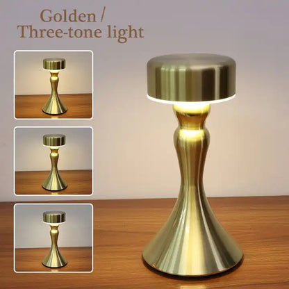 Cordless Luxury Hotel Restaurant Rechargeable Night Smart Lamp Bedroom Desk Wireless Charger Led Gold Touch Decorate Table Lamps
