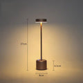 Dropshipping Modern Rechargeable Led Table Light Luxury Metal Iron Bar Table Lamp With Battery
