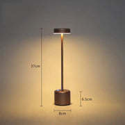 Dropshipping Modern Rechargeable Led Table Light Luxury Metal Iron Bar Table Lamp With Battery