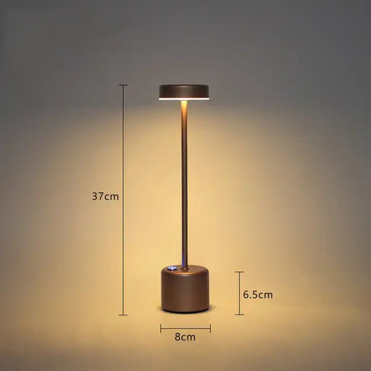 Dropshipping Modern Rechargeable Led Table Light Luxury Metal Iron Bar Table Lamp With Battery