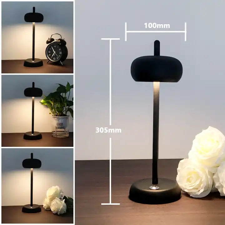 Nordic Luxury Touch Cordless Restaurant Bedside Bar Rechargeable Modern Portable Crystal Led Table Lamp