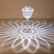 Cordless Crystal Table Lamp Modern Living Room Sofas Bedroom Touch Reading Lamps with USB Charging