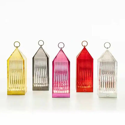 Led Outdoor Camping Lanterns Restaurant USB Charging Touch Dimming Crystal Lamps Decorative Luxury Desk Lamp Modern