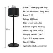 Custom Nordic Modern Table Lamps Home Hotel Restaurant Decoration Rechargeable Touch Sensor Led Table Lamp