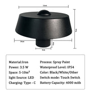 Hot Selling Jianbian Modern Cordless Restaurant Rechargeable Led Dimming Table Lamp